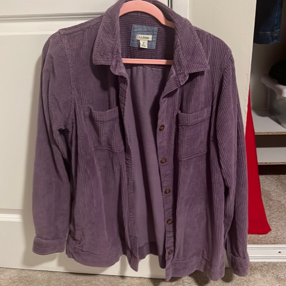 Vintage L.L. bean corduroy purple jacket, size M